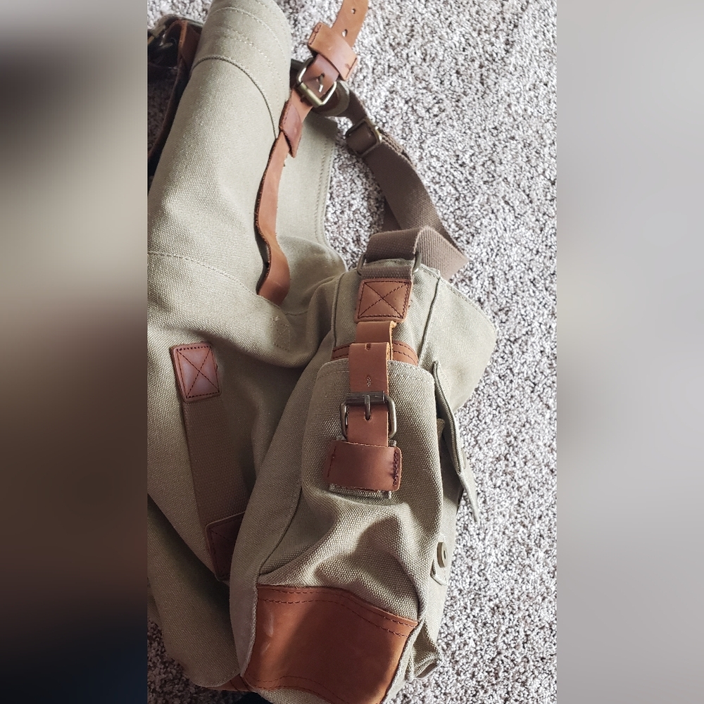 S.C.Cotton Messenger Shoulder Bag Canvas Sechunk - Picture 12 of 13